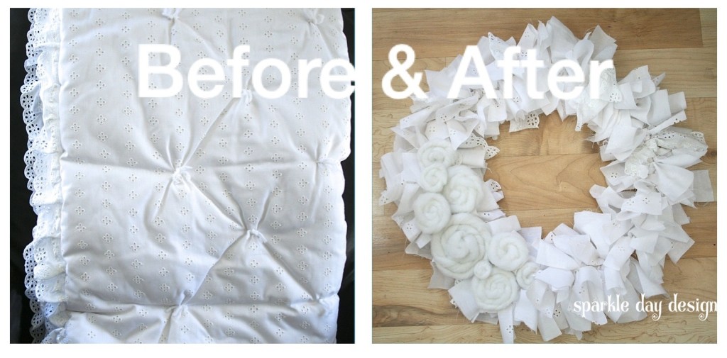 Before & After Baby Quilt Wreath